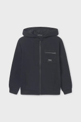 Mikina Mayoral černá barva, s kapucí, 7419