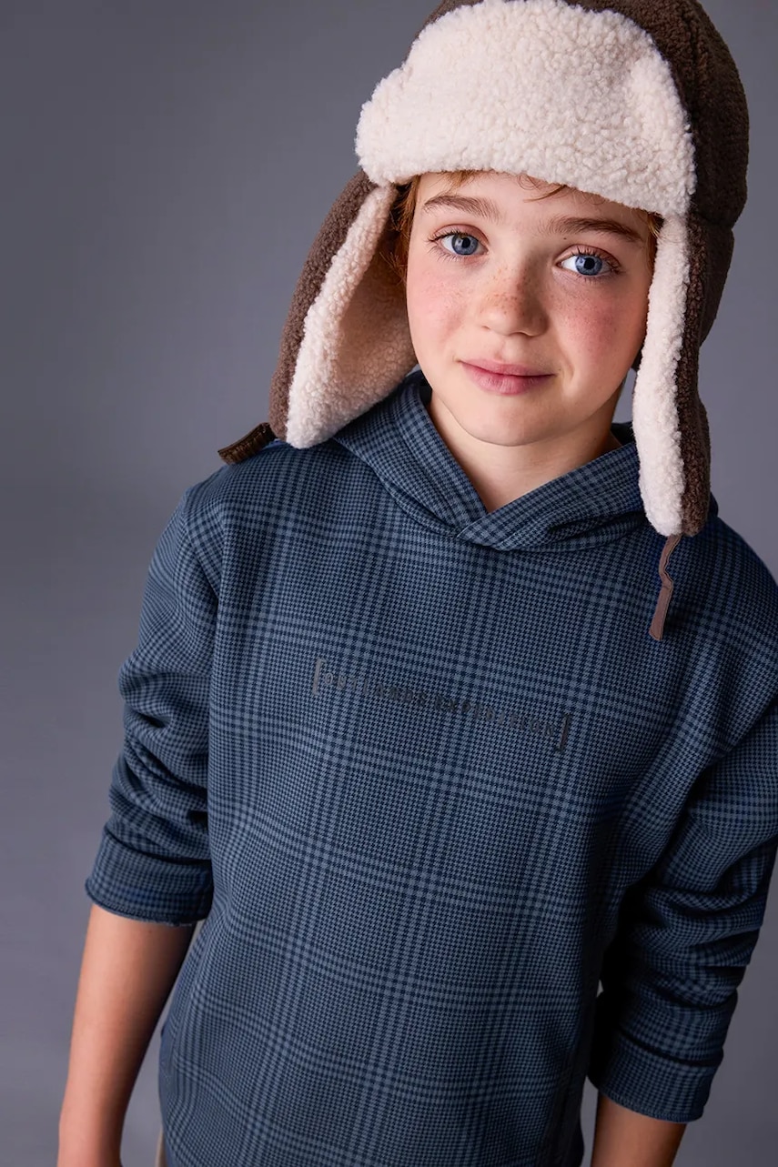 Mikina Mayoral modrá barva, s kapucí, 7404