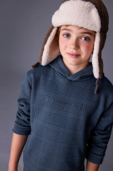 Mikina Mayoral modrá barva, s kapucí, 7404