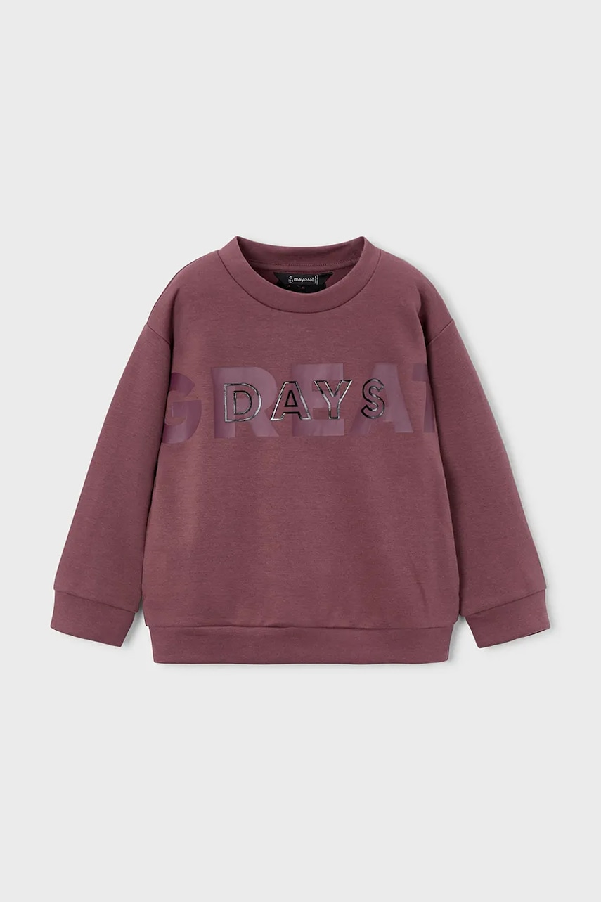 Mikina Mayoral vínová barva, s potiskem, 4406