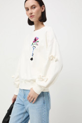 Mikina Medicine dámská, béžová barva, s aplikací