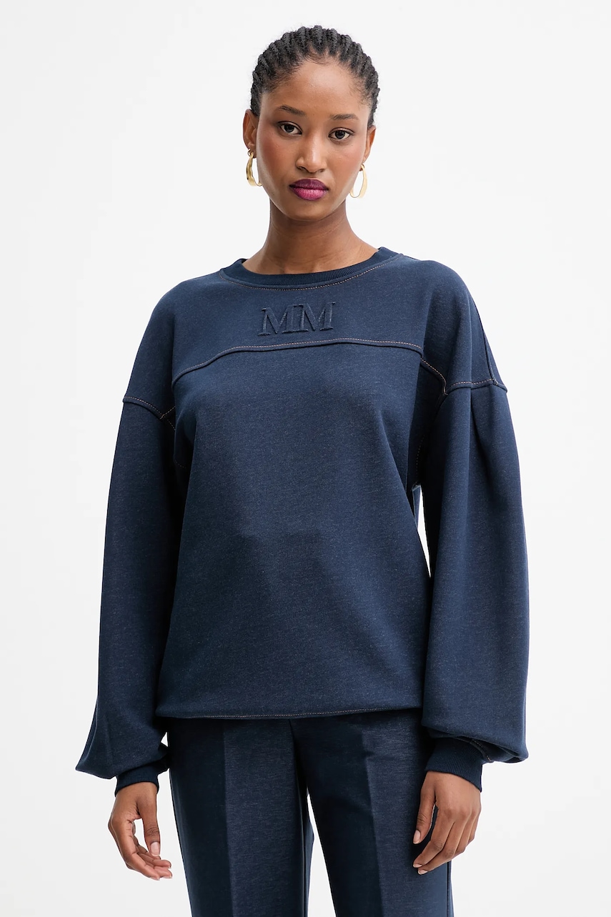 Mikina MM MOGOL dámská, tmavomodrá barva, s potiskem, 2526926017600