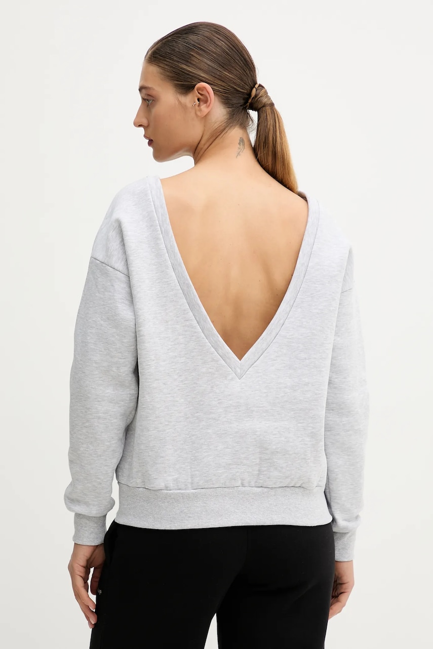 Mikina MUUV. dámská, šedá barva, melanžová