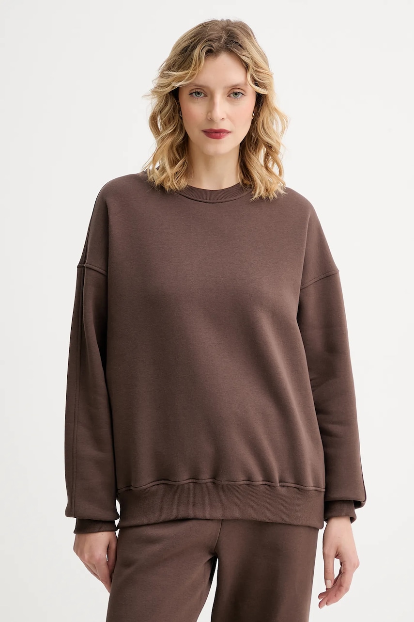 Mikina MUUV. MUUV. x Answear dámská, hnědá barva, hladká