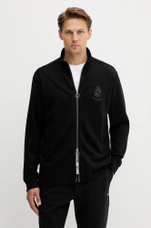 Mikina Paul&Shark pánská, černá barva, s aplikací, 15311823