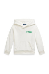 Mikina Polo Ralph Lauren bílá barva, s kapucí, s potiskem, 322977424001