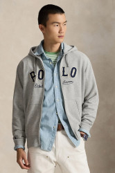 Mikina Polo Ralph Lauren pánská, šedá barva, s kapucí, s aplikací, 710P04874