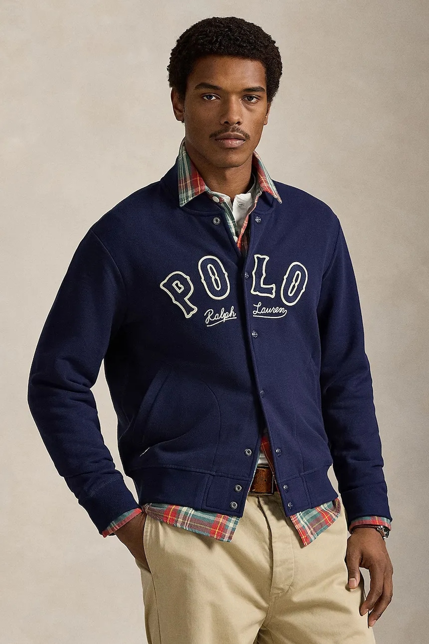 Mikina Polo Ralph Lauren pánská, tmavomodrá barva, s aplikací, 710P04875