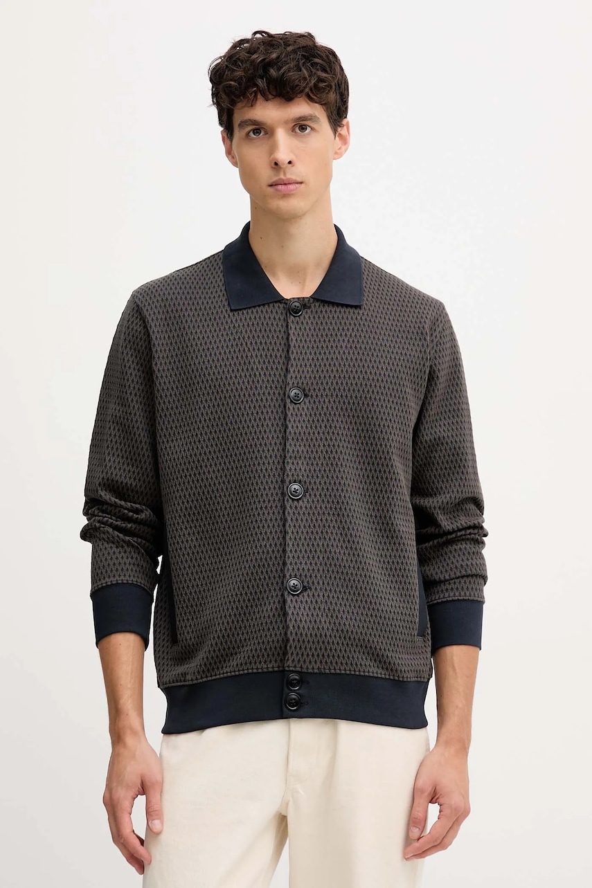 Mikina PS Paul Smith pánská, tmavomodrá barva, vzorovaná, M2R-218Z-T22458