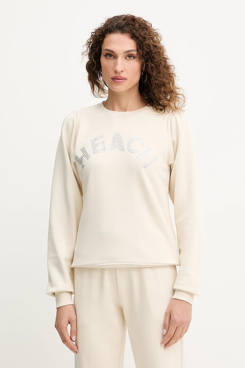 Mikina Silvian Heach MARAUL dámská, béžová barva, s aplikací, GPA25017FE