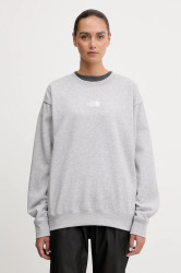 Mikina The North Face Essential dámská, šedá barva, melanžová, NF0A89EPDYX1