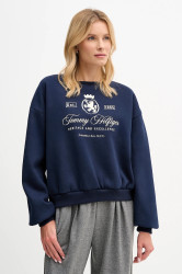 Mikina Tommy Hilfiger dámská, tmavomodrá barva, WW0WW46128