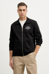 Mikina Tommy Hilfiger pánská, černá barva, s potiskem, MW0MW41425