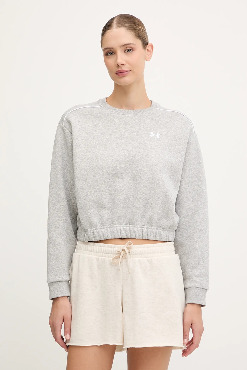 Mikina Under Armour Rival dámská, šedá barva, melanžová, 6007035