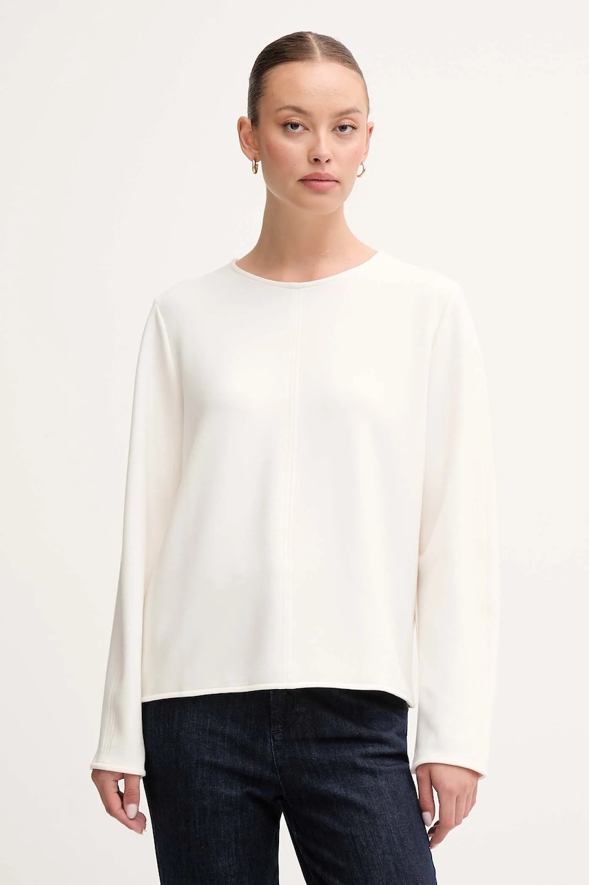 Mikina United Colors of Benetton dámská, béžová barva, hladká, 3QAFD10AU