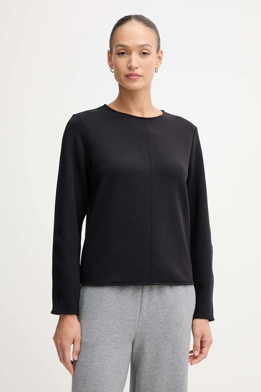 Mikina United Colors of Benetton dámská, černá barva, hladká, 3QAFD10AU