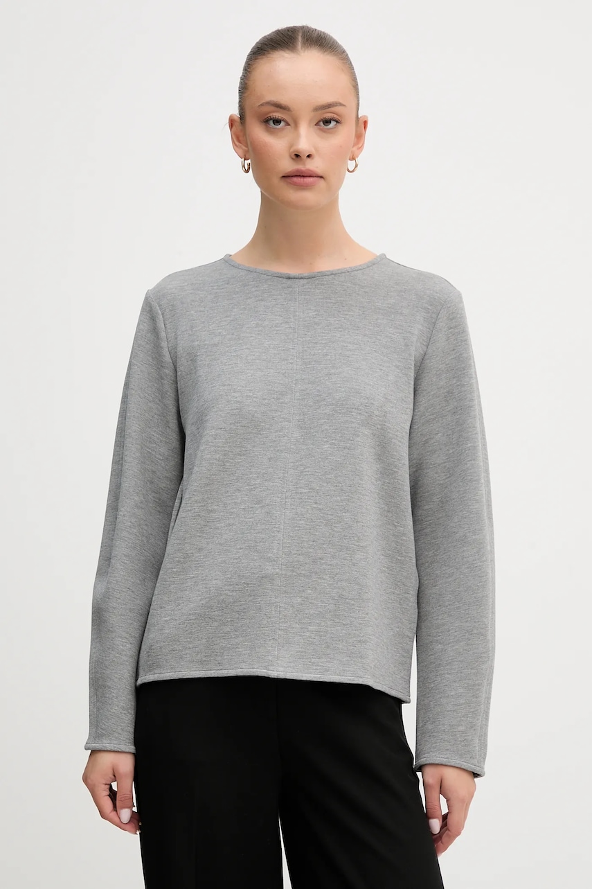 Mikina United Colors of Benetton dámská, šedá barva, hladká, 3QAFD10AU