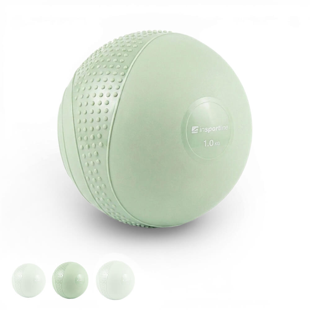 Mini medicinbal inSPORTline Sendelar 11cm/1kg zelená