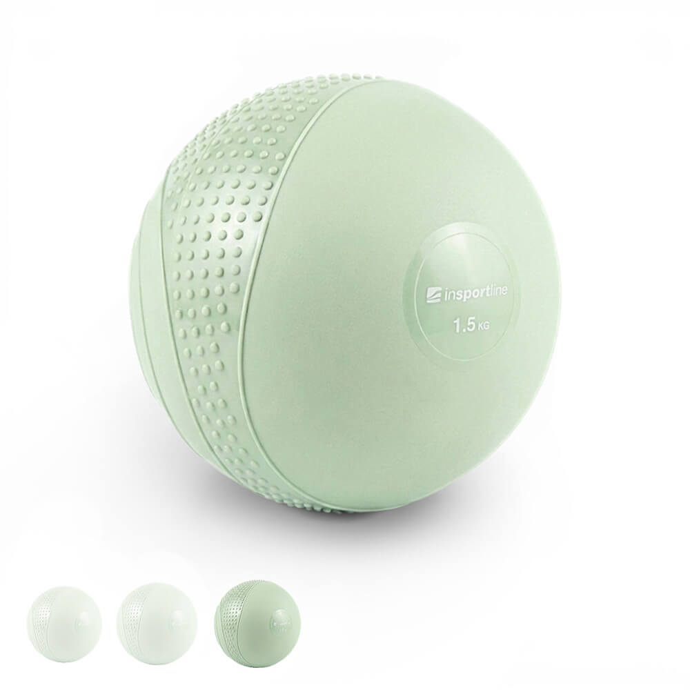 Mini medicinbal inSPORTline Sendelar 12cm/1,5kg zelená