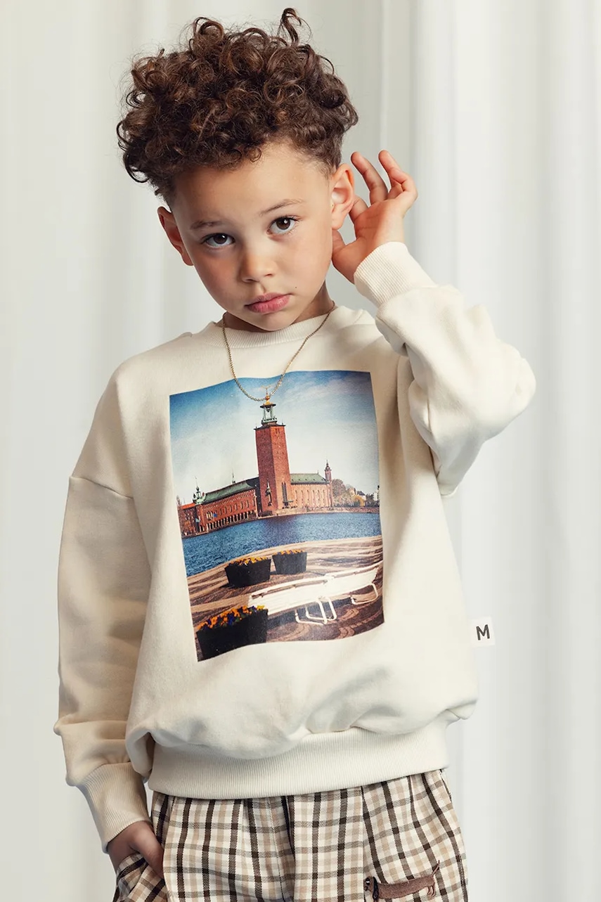 Mini Rodini  Dětská bavlněná mikina  City hall