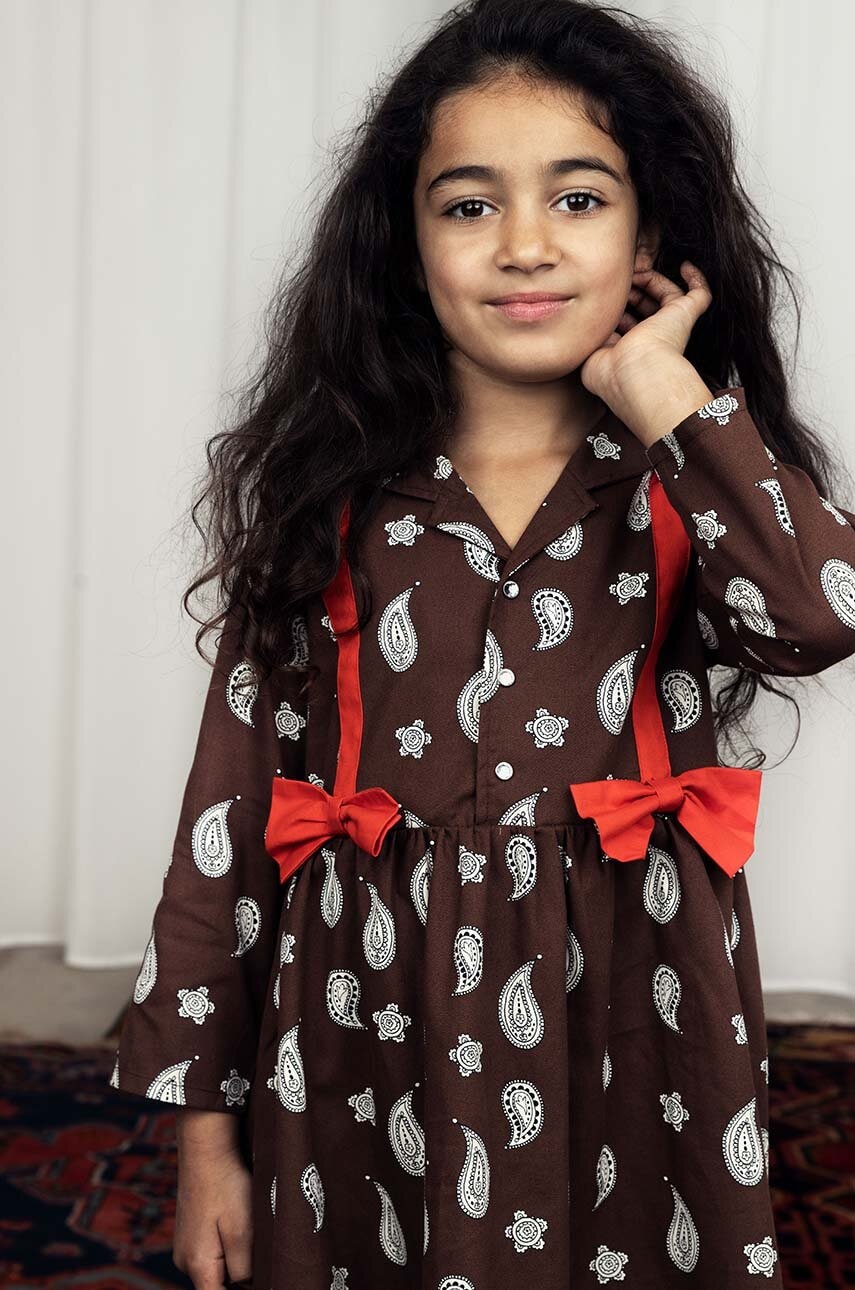 Mini Rodini  Dětské bavlněné šaty  Paisley