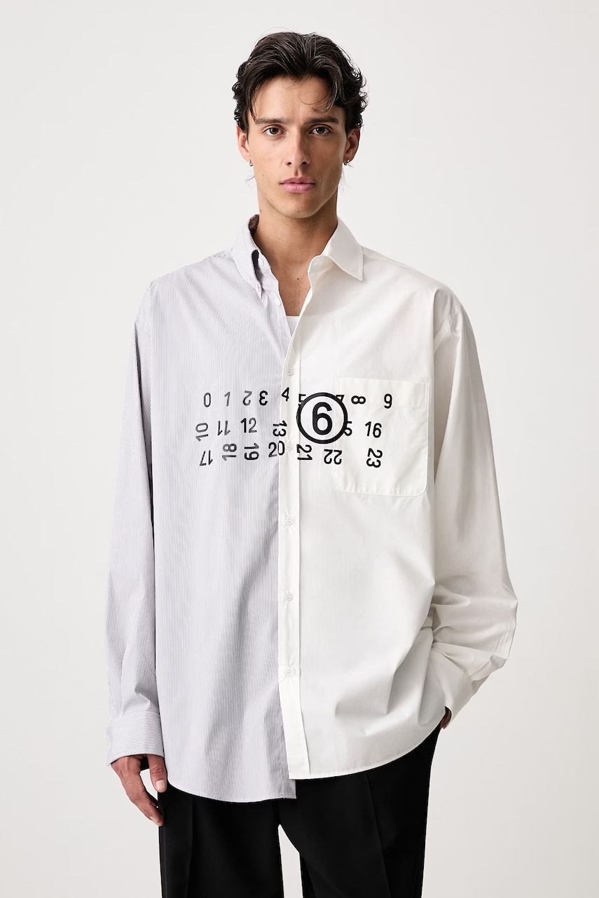 MM6 Maison Margiela  košile pánská s bavlnou