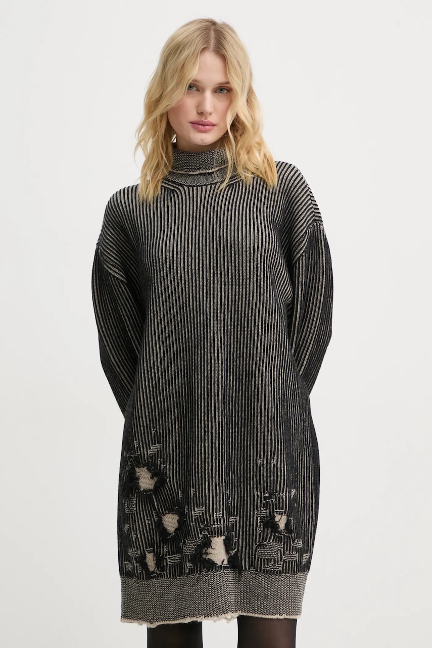 MM6 Maison Margiela  Oboustranné vlněné šaty