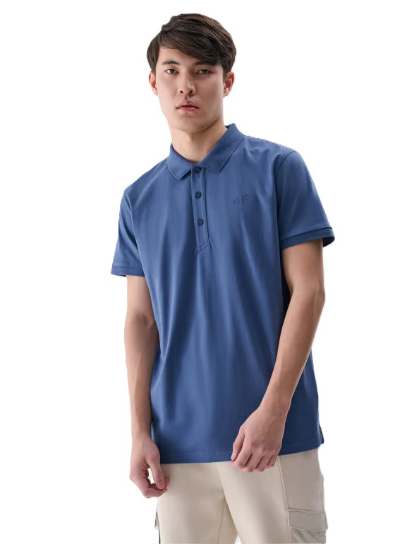 Modré pánské polo triko 4f