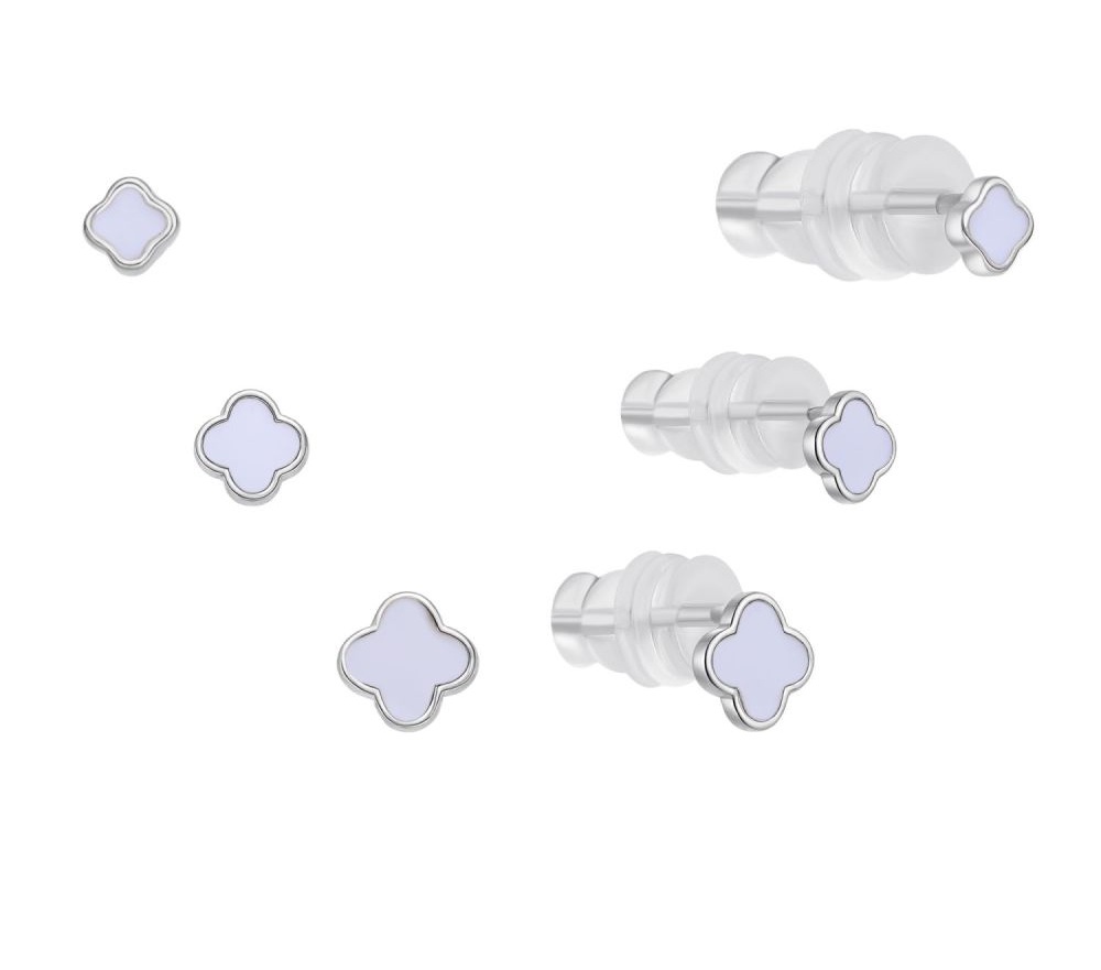 MOISS Sada stříbrných peckových náušnic E0004920 (3 páry náušnic)