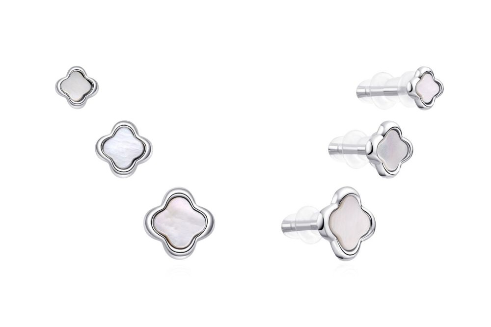 MOISS Stříbrná sada půvabných náušnic pecky E0004636 (3 páry náušnic)