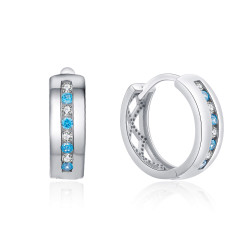 MOISS Stříbrné kruhy s barevnými zirkony E0000412