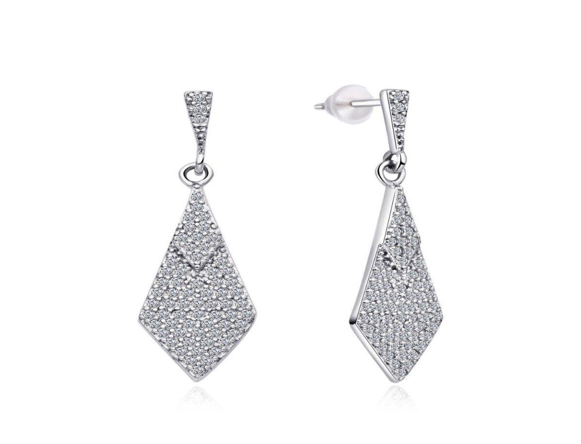 MOISS Stříbrné visací náušnice s kubickými zirkony E0002551