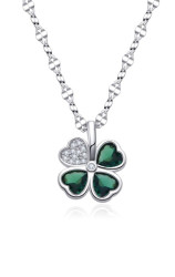 MOISS Stříbrný náhrdelník Čtyřlístek s kubickými zirkony N0000926
