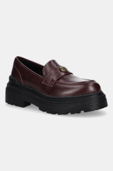 Mokasíny Pinko Mia 24 dámské, vínová barva, na platformě, SD0403P001P61