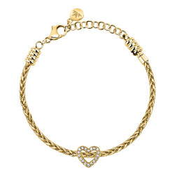 Morellato Elegantní pozlacený náramek se srdíčkem Drops SCZ1394