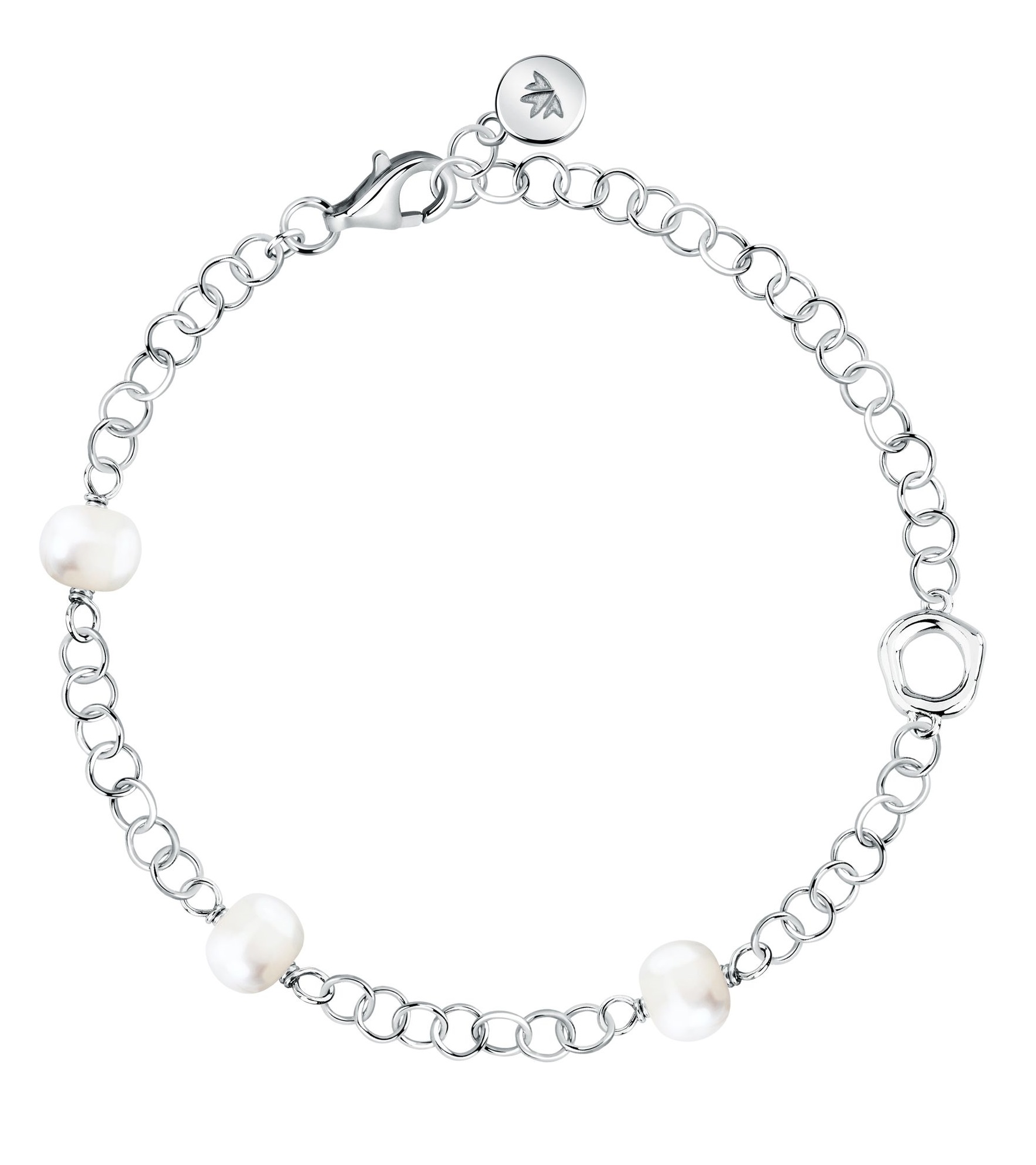 Morellato Fashion stříbrný náramek s říčními perlami Perla SXU49