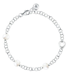 Morellato Fashion stříbrný náramek s říčními perlami Perla SXU49