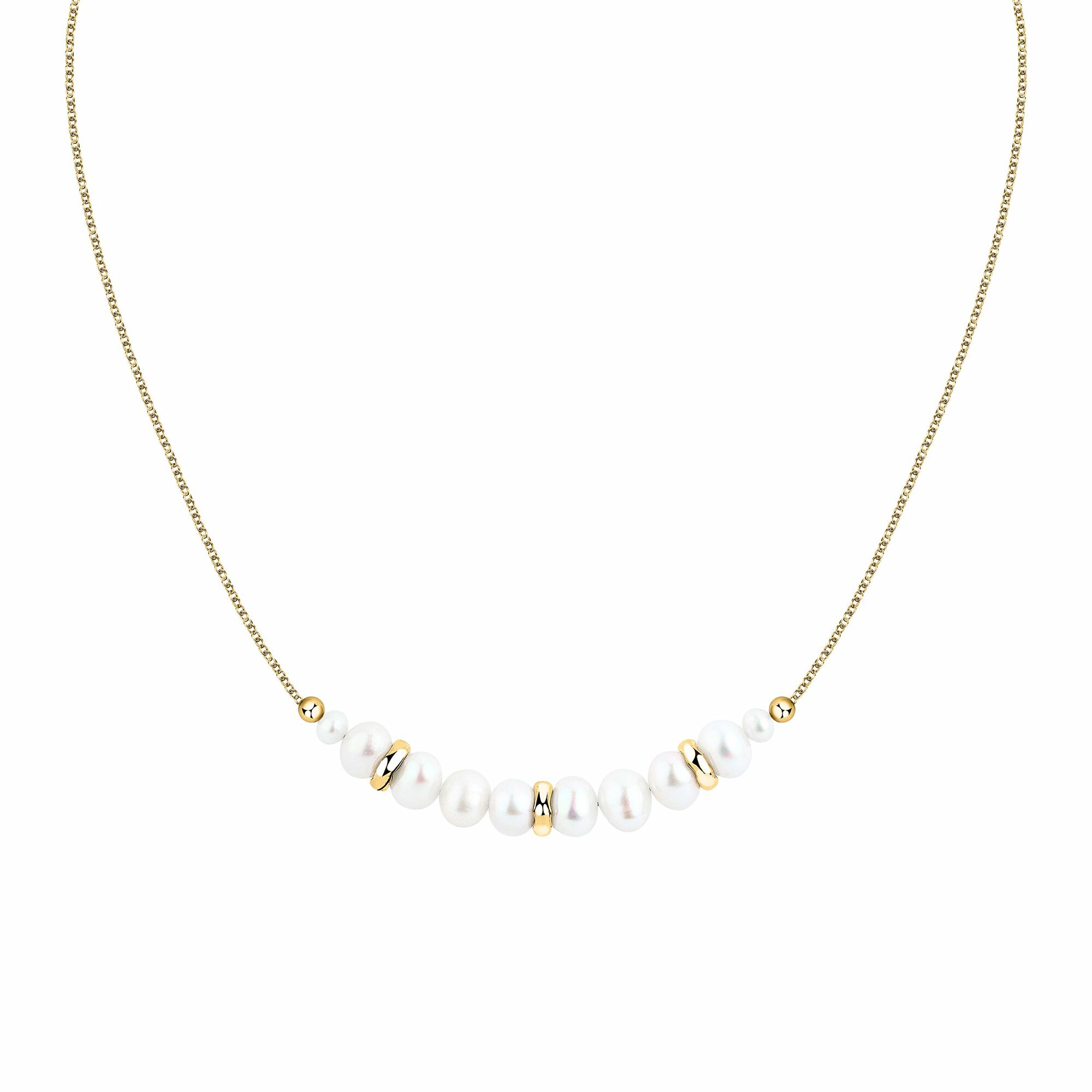 Morellato Krásný pozlacený náhrdelník s říčními perlami Perla SXU43