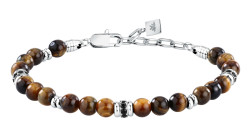 Morellato Pánský korálkový náramek s tygřím okem Pietre S1746