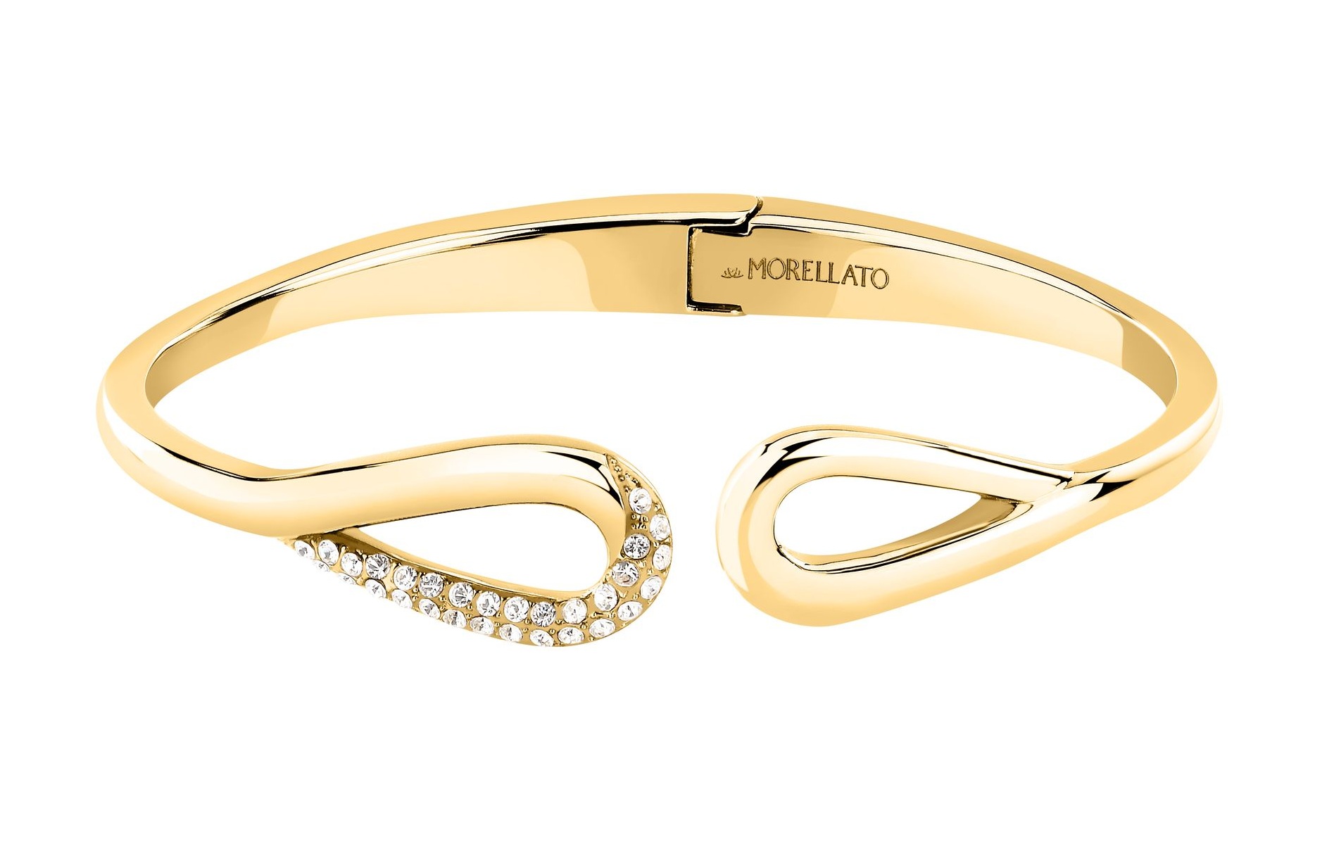 Morellato Pevný pozlacený náramek s krystaly Design SAYP24 6 cm