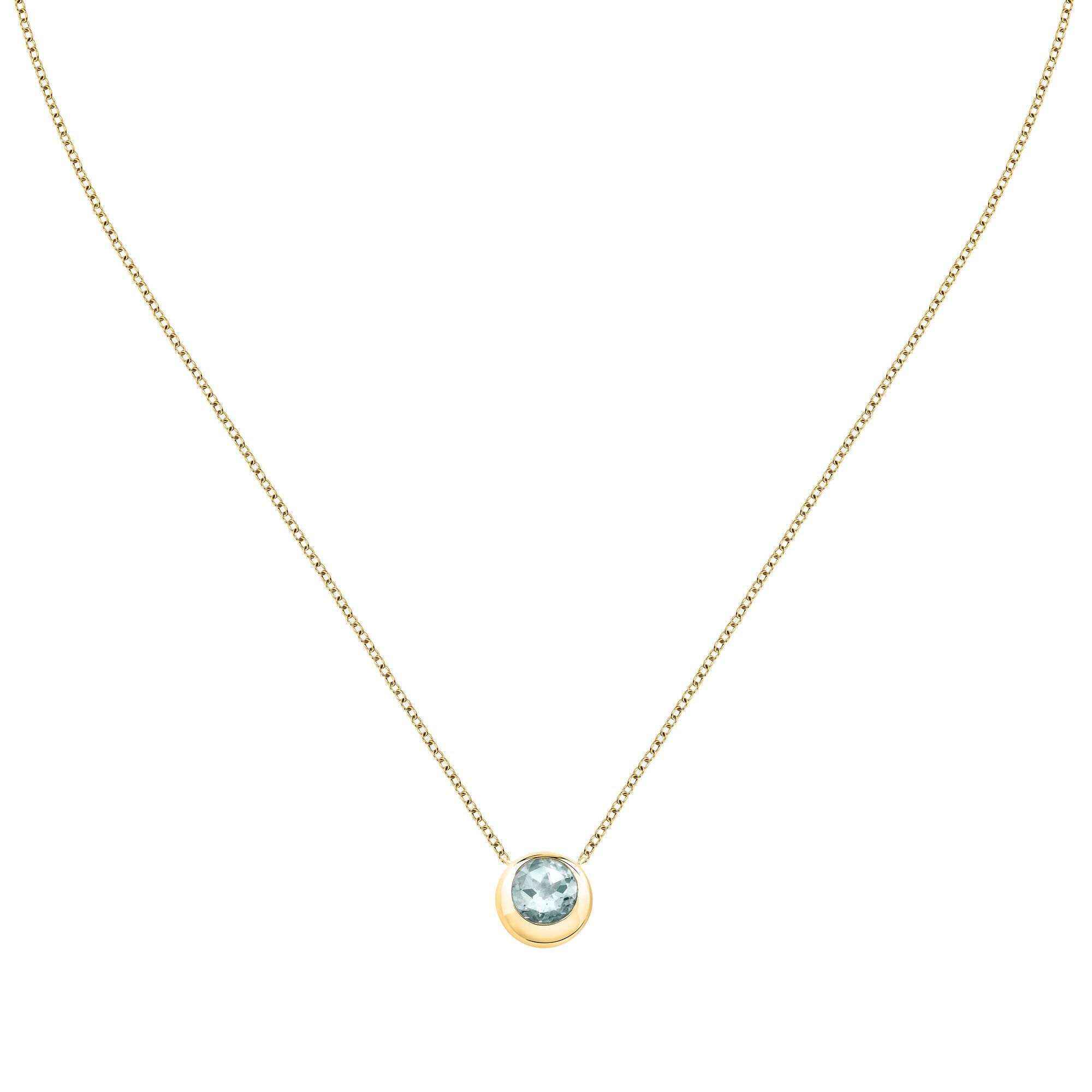 Morellato Půvabný pozlacený náhrdelník s topazem Semipreziose SAXN03