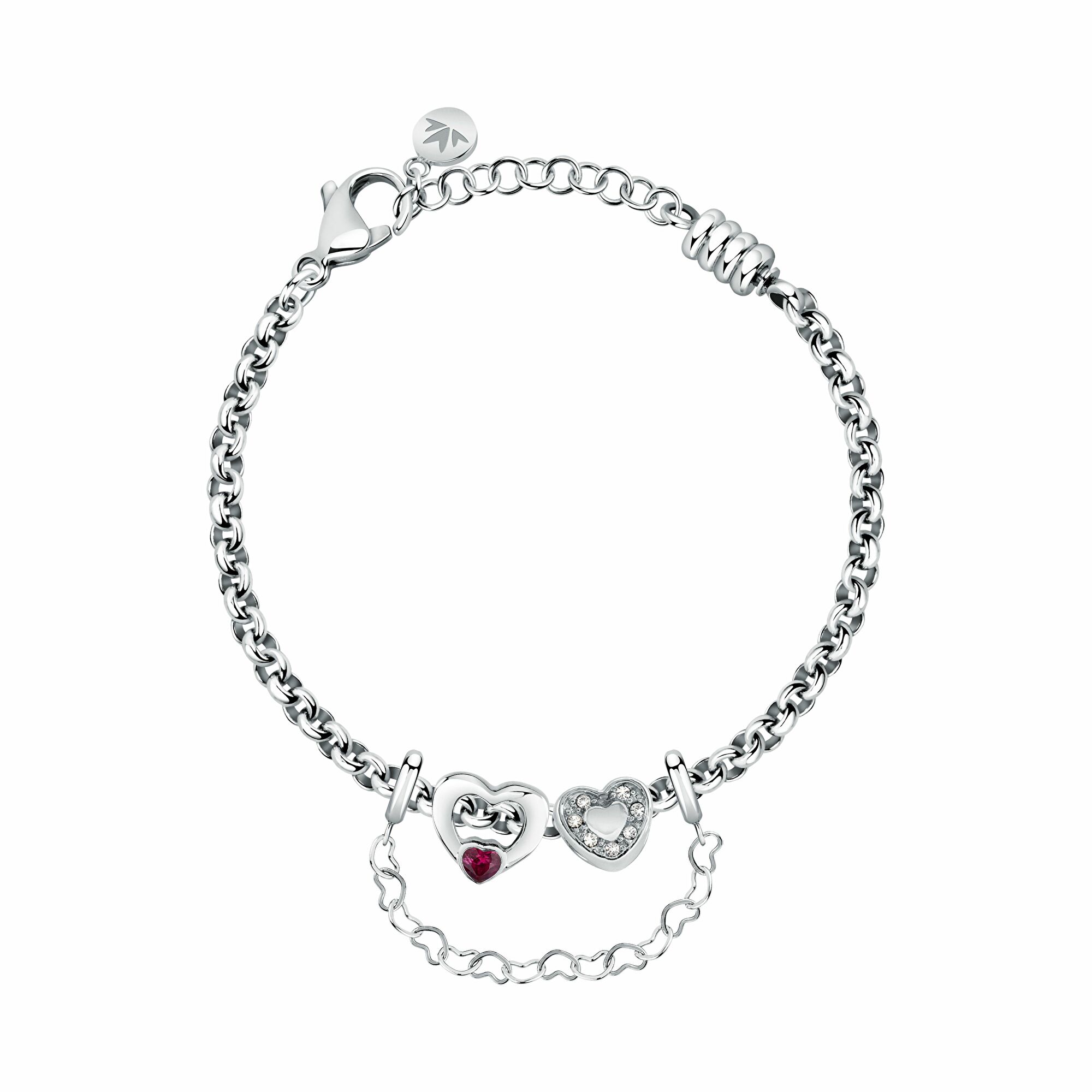 Morellato Romantický ocelový náramek se srdíčky Drops SCZ1420