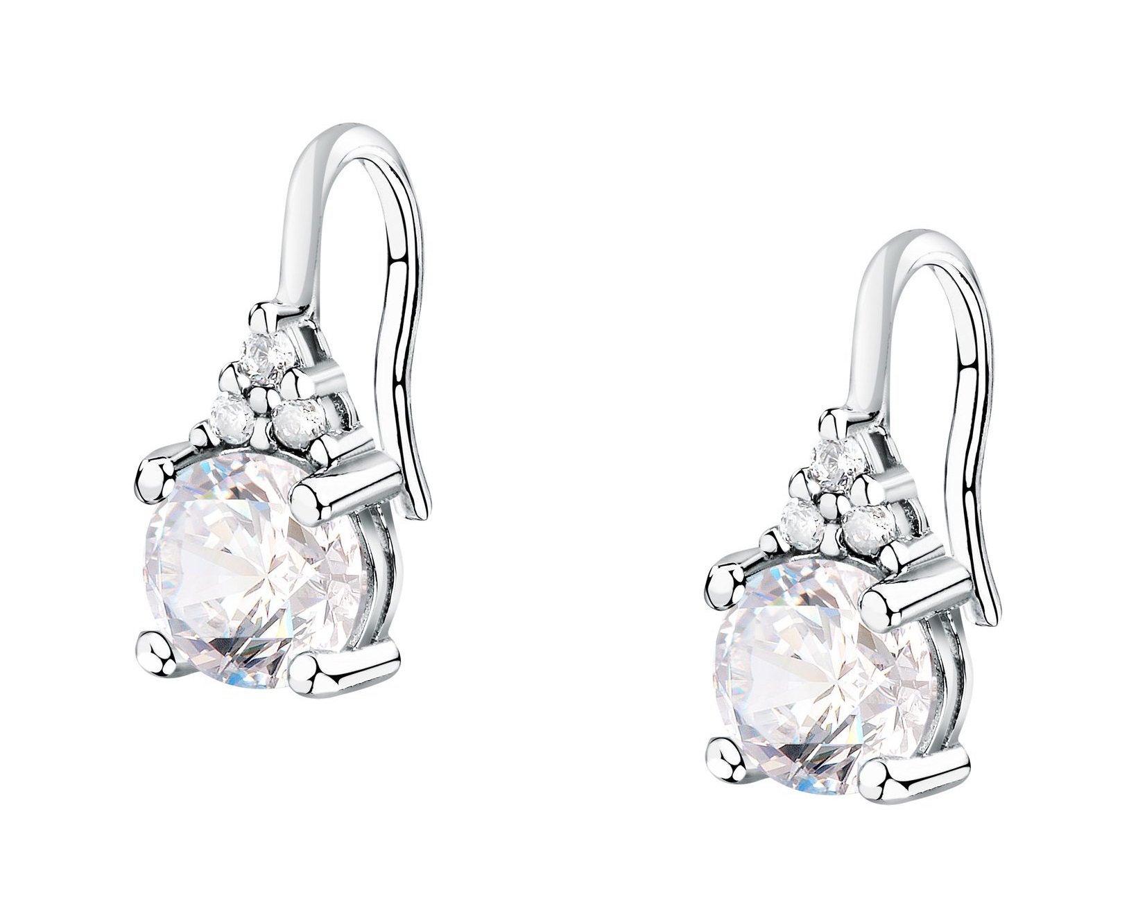 Morellato Stříbrné visací náušnice s čirými kubickými zirkony Tesori SAIW298