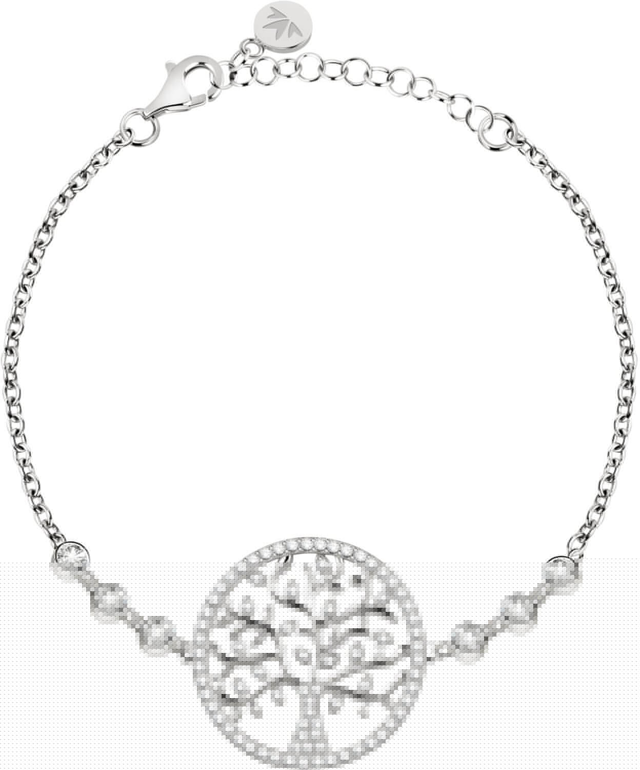 Morellato Stříbrný náramek s krystaly Strom života Albero Della Vita SATB08