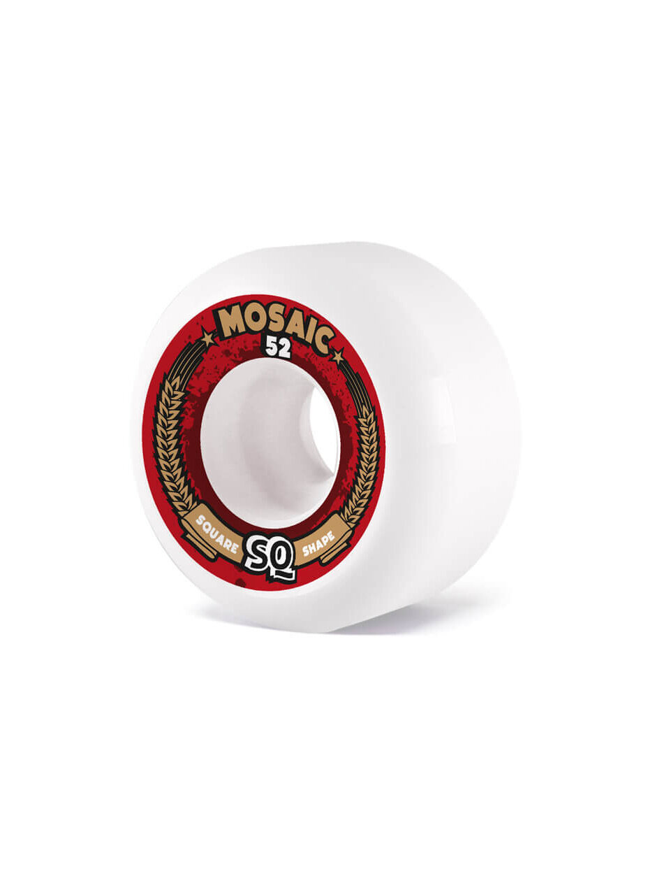 Mosaic kolečka SQ Rome 52 mm White/red | Velikost skate 52 mm