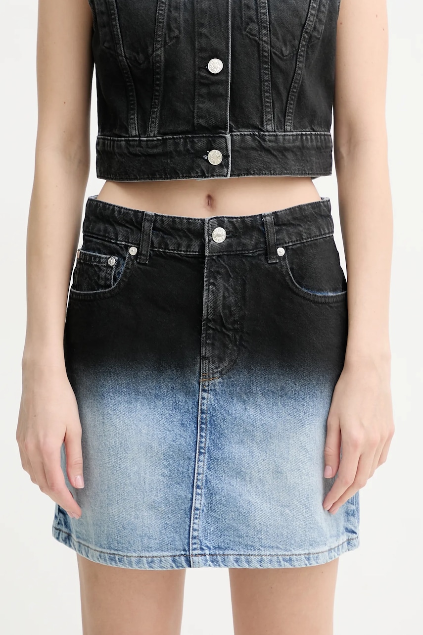 Moschino Jeans  Bavlněná džínová sukně