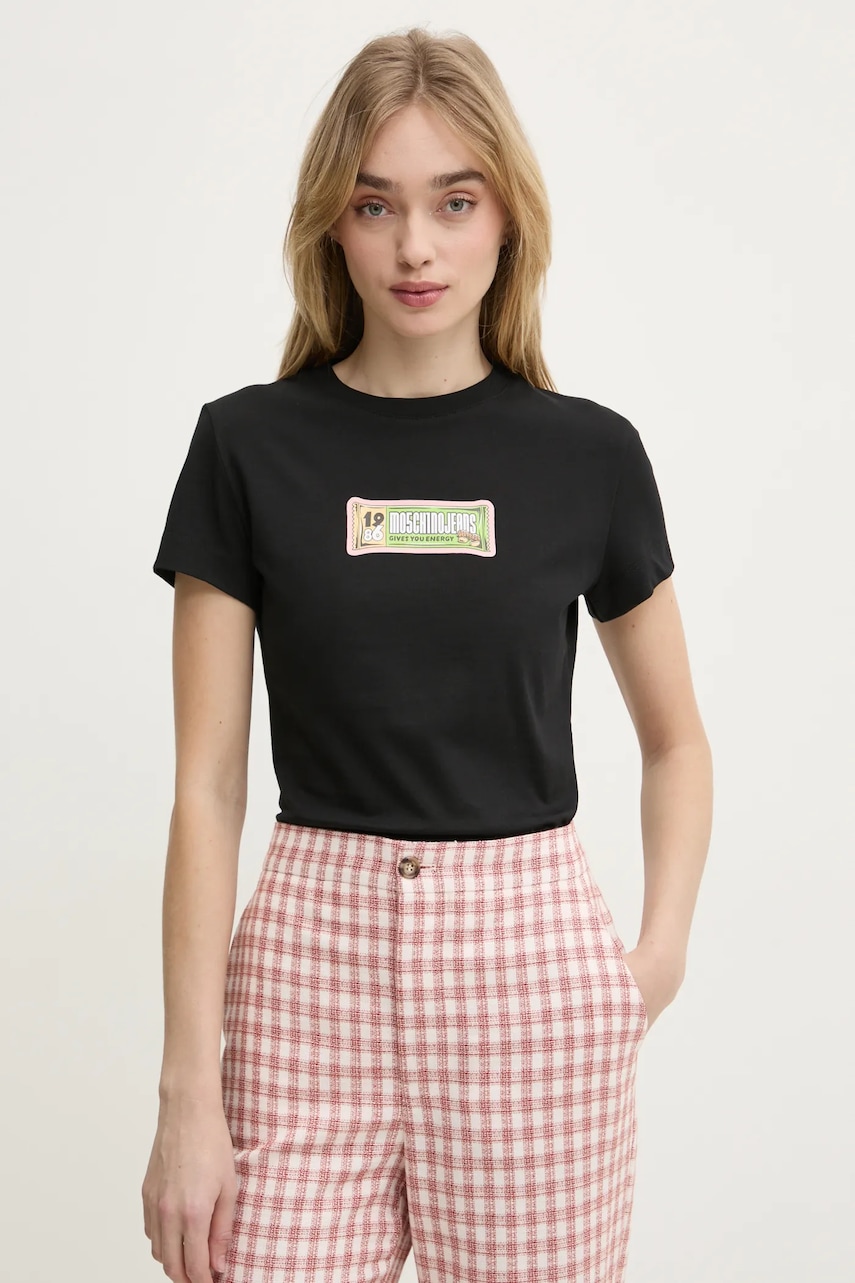 Moschino Jeans  Bavlněné tričko