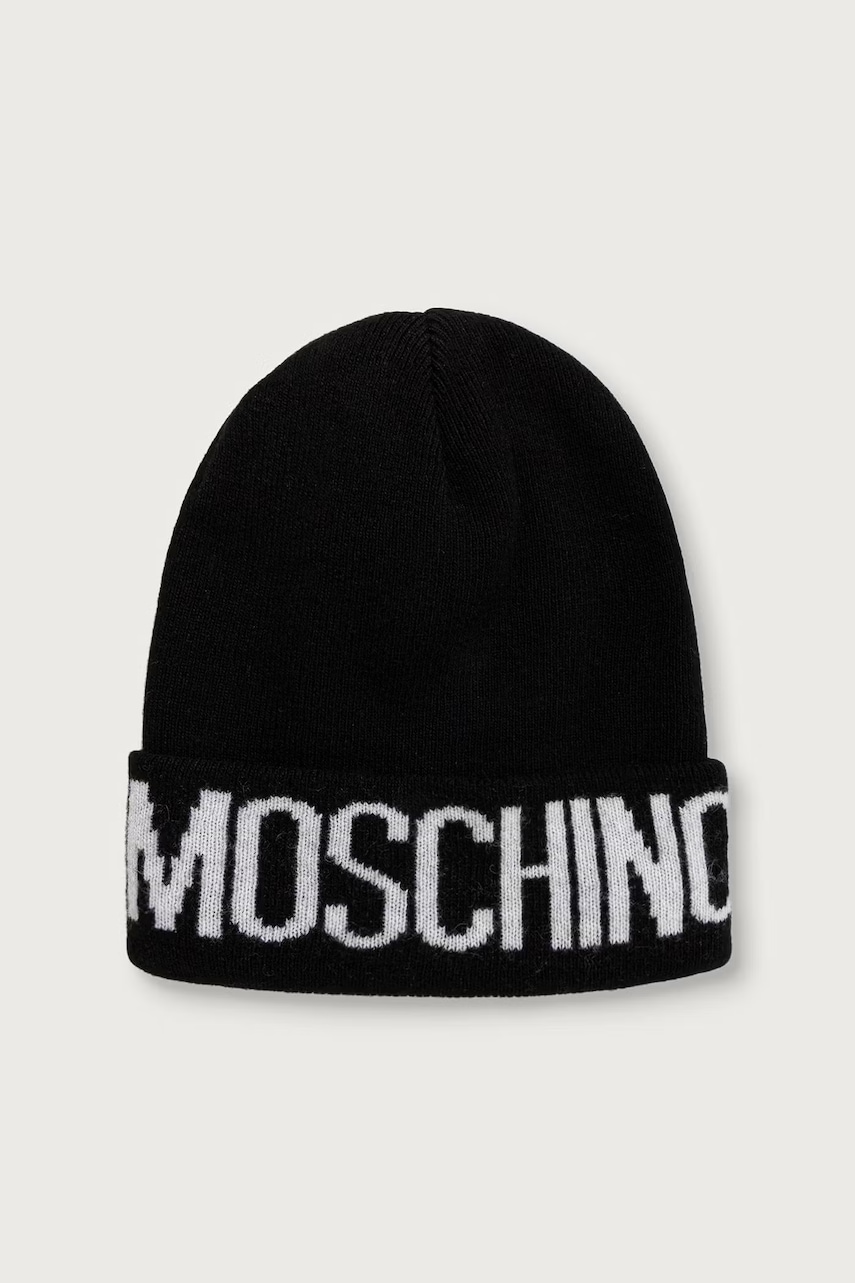 Moschino  pletená čepice dámská s vlnou