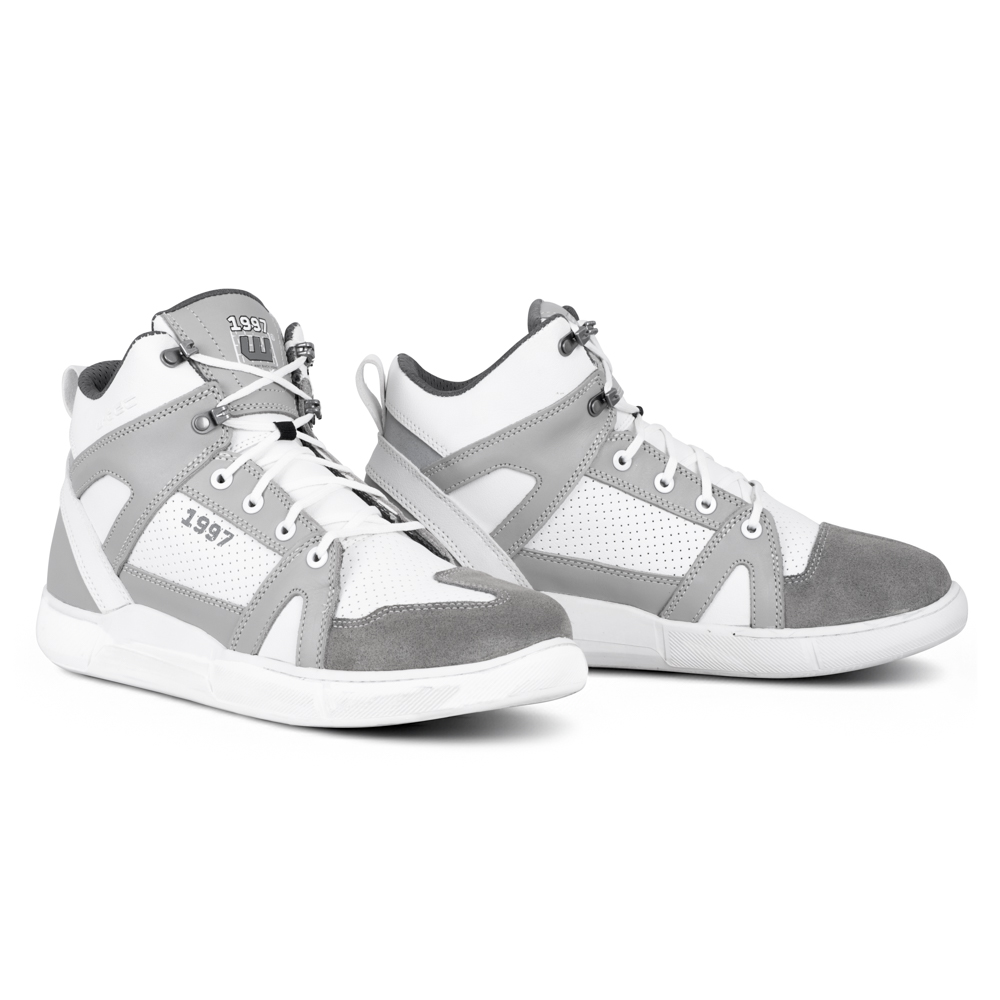 Moto boty W-TEC Arimes bílo-šedá 36