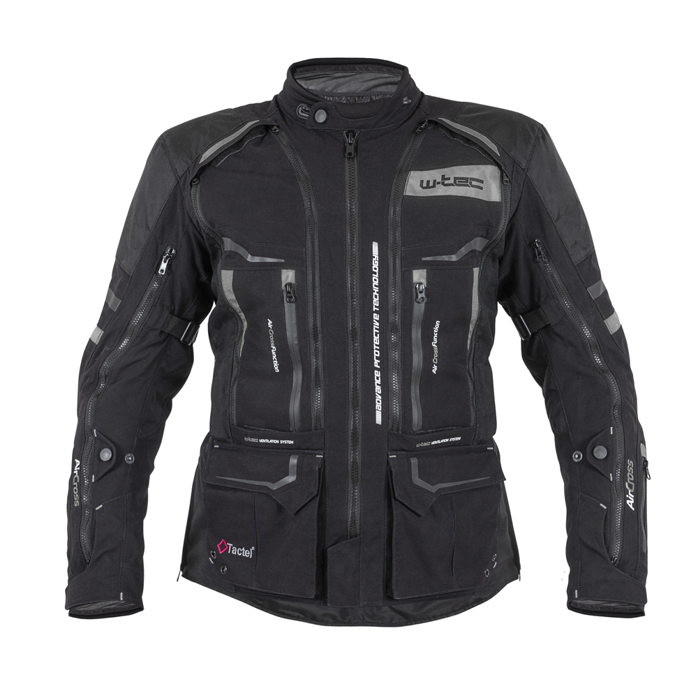 Moto bunda W-TEC Aircross černo-šedá 5XL